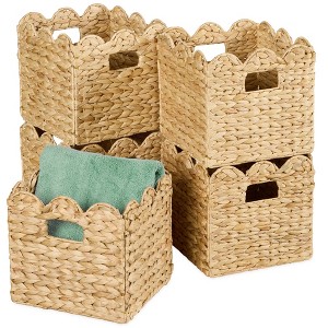 Best Choice Products Scalloped 10.5 x 10.5in Hyacinth Storage Basket Set of 5 - 1 of 4