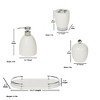Roselli Trading Dubai 8 pc Bath Set ceramic (shiny stainless steel trim) - 3 of 4