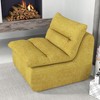 NicBex Polyester Fabric Bean Bag Chair with High-Density Foam,Lazy Sofa Chair with Handle Free Design,Modern Lounge Chair for Living Room,Yellow - 2 of 4