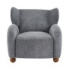 Christopher Knight Home Greer Modern Wooden Upholstered Wingback Accent Chair - 2 of 4