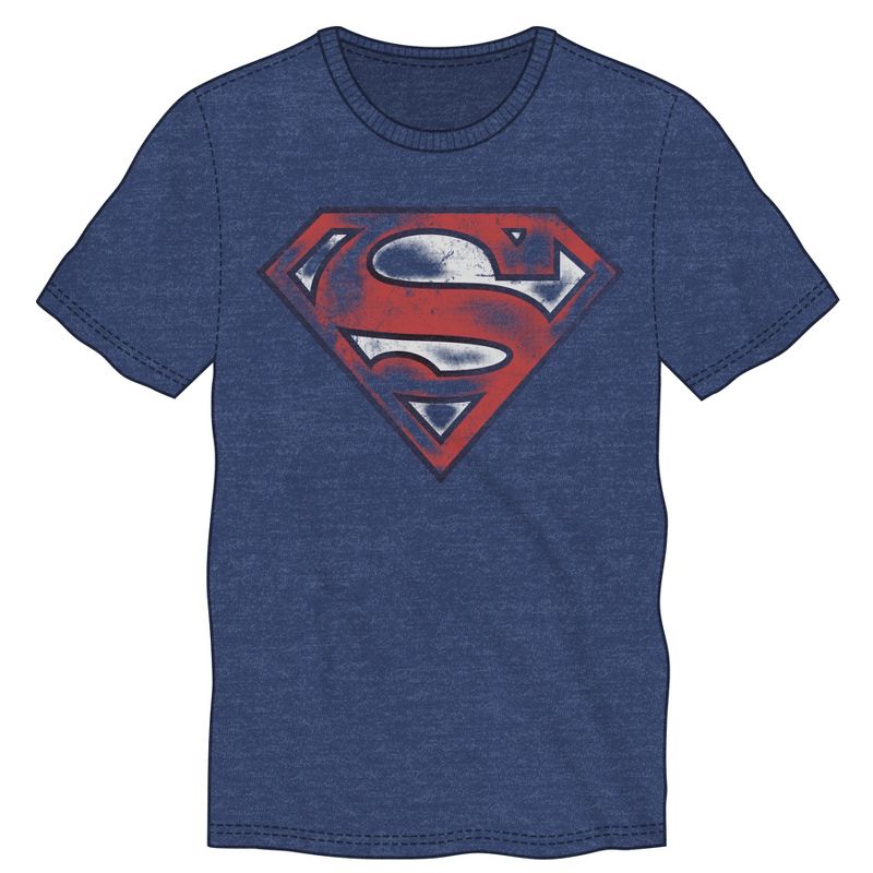 Superman Logo Men's Short Sleeve Shirt & Sleep Shorts Set, 2 of 6