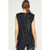 Women's Sequin Sleeveless Top - entro - 4 of 4