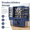 Freestanding Large Kitchen And Dining Cabinet,Food Pantry Cabinet With 8 Drink Door Shelves,3 Adjustable Shelves,7 Drawers,8 Racks-Maison Boucle - 3 of 4