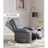 Jojoka regular Swivel Rocker Recliner Chair, Manual Reclining Sofa with Cup Holders & Side Pockets, Lazy Armchair for Adults - 4 of 4