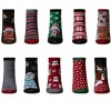 Memoi Women's 10 Pair Pack Holiday Lowcut Socks Black 9-11 - 2 of 4