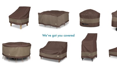 Ultimate 28" Beige and Brown Polyester Patio Chair Cover
