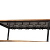 Dania Antique Vintage Industrial Metal and Wood Mobile Wine Bar Cart Black/Walnut - Baxton Studio - 4 of 4