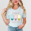 Simply Sage Market Women's Pickleball Checkered Paddles Short Sleeve Graphic Tee - L - IceBlue - 2 of 3