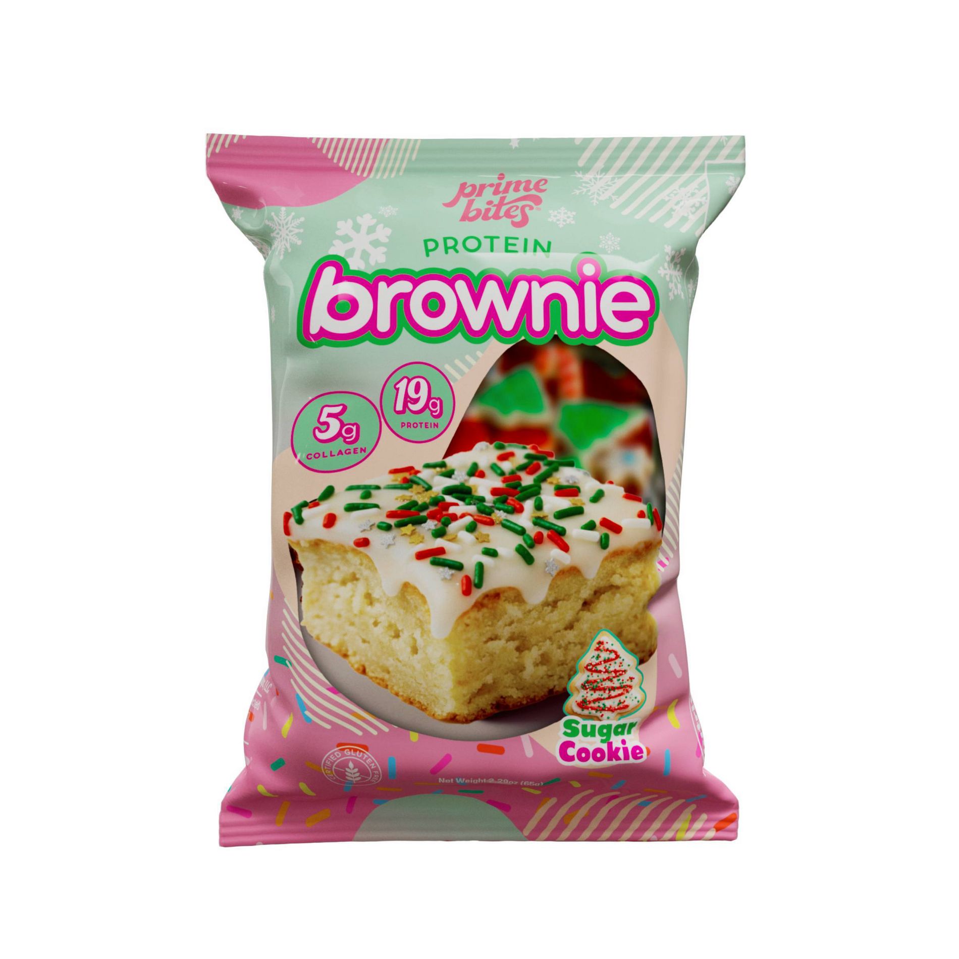 Prime Bites Sugar Cookie Protein Brownie Whey protein Isolate Protein Bars - 19g Protein - 2.29oz