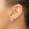 Chisel Stainless Steel Polished and Sandblasted 5mm Hinged Hoop Earrings - 3 of 4