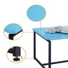 Syemin End Tables 3 Piece Blue Coffee Table and End Table Set, Small Side Tables Living Room, Narrow Side Table, Blue, 19"*39.5"*18.5" - 4 of 4