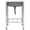 vidaXL Camping Sink Single Basin Stainless Steel - 2 of 4