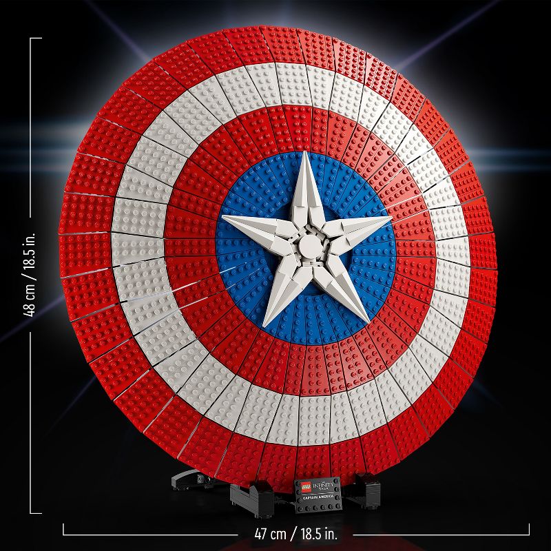 LEGO Marvel Captain America&#39;s Shield Building Model Kit 76262, 5 of 10
