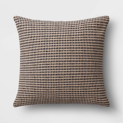 20" Textured Square Outdoor Throw Pillow Navy - Threshold™ designed with Studio McGee