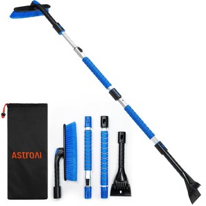 AstroAI 47.2" Ice Scrapers for Car Windshield, Extendable Snow Scraper with Foam Grip, 360° Pivoting Brush Head for Car Truck SUV - 1 of 4