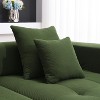 Okak105.5" L-Shaped Modular Convertible Sectional Sofa Modern Corduroy Upholstered Floor Couch 3PC Free Combination for Living Room,Apartment, Green - 3 of 4