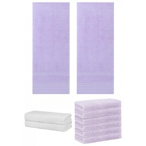 REGALWOVEN Striped Soft Absorbent Bathroom Cotton Towel Set 3 Pcs - 1 of 4