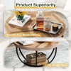 Kumasinova 2-Tier Round Wood Coffee Table,31.49" Center Dining Table with Bottom Shelf for Living Room,Bedroom,Meeting Room - 4 of 4