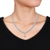 EVERLY JEWELRY | Sterling Silver 38 CT TGW Cubic Zirconia Necklace, 18-inch - 3 of 4