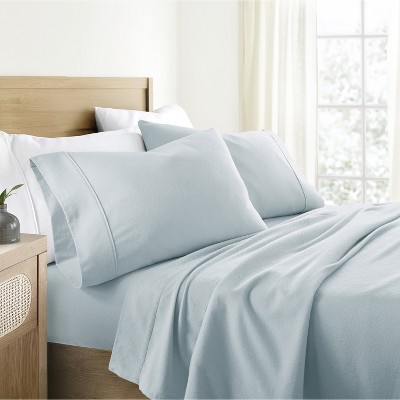 100% Cotton Flannel Sheets,  4PC Super Soft Bed Sheets, Easy Care,  Solid Color - Becky Cameron