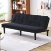 NicBex Convertible Folding Tufted Loveseat Sofa with Adjustable Backrest,Corduroy Armless Recliner Sofa Chair for Living Room,Bedroom - 2 of 4