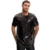 Lars Amadeus Men's Short Sleeve Round Neck Regular Fit Party Club Sparkly Disco Sequin T-Shirt - 2 of 4
