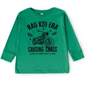 Rad Kid Era Causing Chaos - Toddler Long Sleeve Graphic Tee and Youth Long Sleeve Graphic T-Shirt - 1 of 3