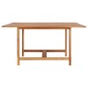 vidaXL Outdoor Dining Table Patio Table with Umbrella Hole Solid Teak Wood - 2 of 4
