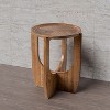 JIONJOY Rustic Farmhouse End Table - Round French Country Side Table with Cross Leg Design for Living Room, Dining Room & Small Spaces - 4 of 4