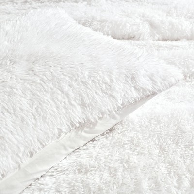 Twin-XL White Faux Fur Kids Comforter Set