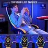 Hoffree Upholstered Massage Gaming Chair Ergonomic Office PC Chair with Bluetooth Speaker & RGB Light - 4 of 4