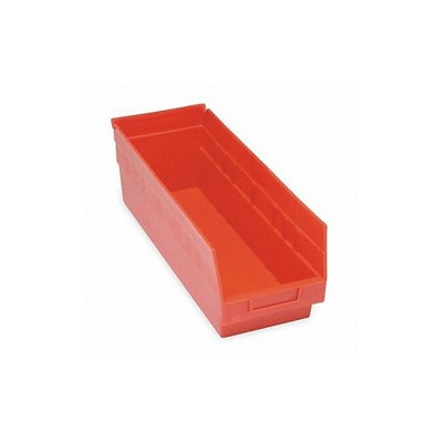 Quantum Storage Systems Economy Shelf Bin, Nesting, 17-7/8"W X 6-5/8"D X 6"H, (7) Divider Slots, Rear Hanglock,