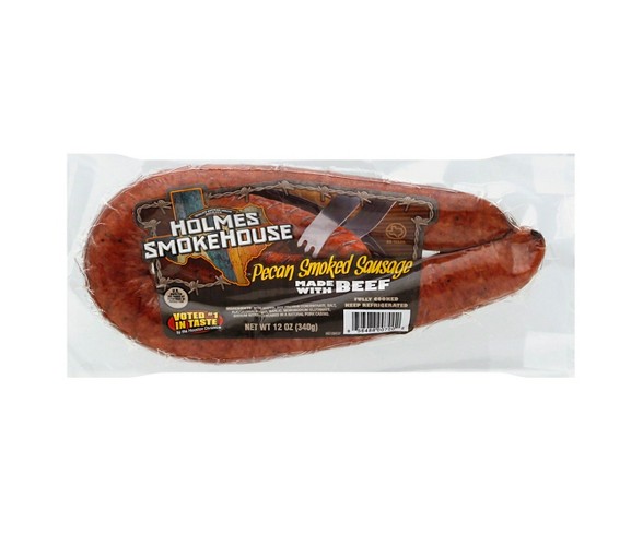 Holmes Smokehouse Beef Pecan Smoked Sausage - 12oz