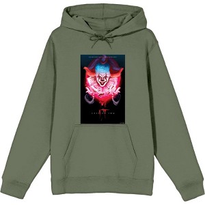 It Chapter 2 Pennywise Glow Fan Poster Adult Long Sleeve Hoodie - 1 of 2