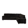 110-Inch Oversized Corduroy Corner Sofa, L-Shaped Corner Couch with Two Storage Spaces, USB Port & Type-C Port, and Cup-Holder - 3 of 4