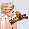Unique Bargains Women's 3.9" Claw Clip Hair Accessories No Slip Grip Plastic Brown 1 Pc - 3 of 4