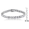 4mm Tennis Bracelet with Cubic Zirconia Stones, featuring a sleek and elegant design that highlights the sparkling brilliance of each stone. - 3 of 4