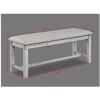 Vynxaria Driftwood Finish Bench: Rustic Elegance for Your Dining Room - 2 of 4