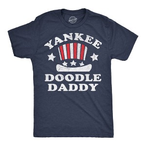 Mens Funny T Shirts Yankee Doodle Daddy Sarcastic Fourth Of July Graphic Novelty Tee for Men - Crazy Dog Men's T Shirt For Fourth Of July - 1 of 4