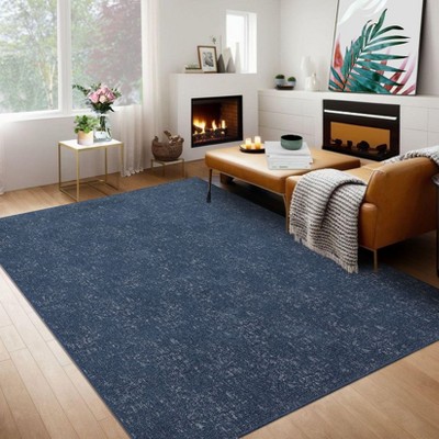 GAOMON Washable Area Rug Modern Solid Area Rug Non Slip Rug Low Pile Rugs Soft Foldable Indoor Carpet for Living Room Bedroom
