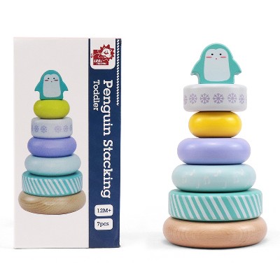 Leo & Friends Penguin Stacking Toddler Ring Tower