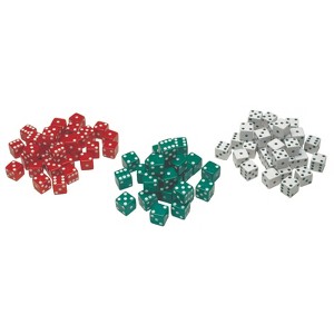 Learning Advantage Dot Dice - Red/Green/White - Set of 36, 3 Packs - 1 of 1