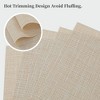 Aoibox Beige Placemats Set of 4 - Heat Resistant Non-Slip Dining Table Mats, Washable Durable PVC Vinyl Woven for Home, Hotel, Restaurant - 3 of 4