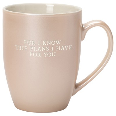 Elanze Designs For I Know The Plans I Have For You Precious Pearl 10 ounce New Bone China Coffee Cup Mug