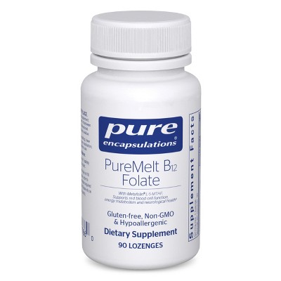 Pure Encapsulations PureMelt B12 Folate - Active B Vitamin with L-5-MTHF - Metabolism Support & Blood Cells Function* - Non-GMO & Vegan - 90 Lozenges