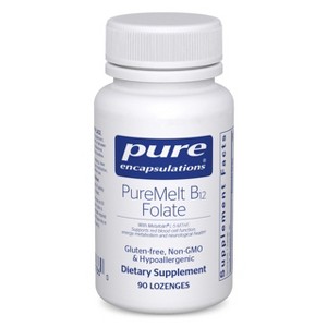 Pure Encapsulations PureMelt B12 Folate - Active B Vitamin with L-5-MTHF - Metabolism Support & Blood Cells Function* - Non-GMO & Vegan - 90 Lozenges - 1 of 4
