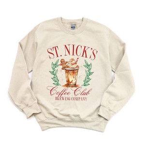 Simply Sage Market Women's Graphic Sweatshirt St. Nick's Coffee Club - 1 of 4