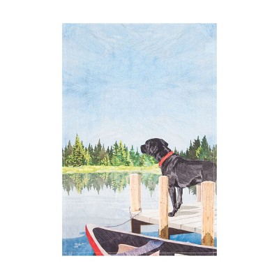 C&F Home Dog Lake Pier Printed Flour Sack Kitchen Towel