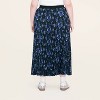Women's Floral Midi A-Line Pleated Skirt - Woolrich x Target Blue - 3 of 3