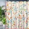 Paaaawaters Floral Shower Curtains for Bathroom, Flower Washable Polyester Fabric Shower Curtains for Bathroom Decor - 3 of 4